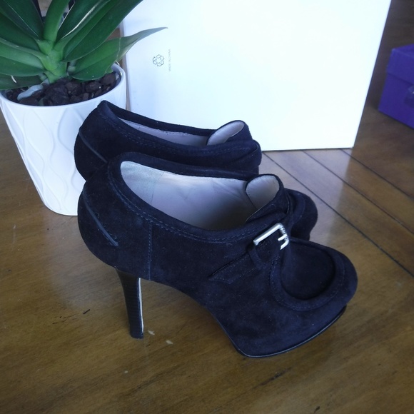 Micheal Kors Suede Platform Vintage Heels 6.5 - Picture 4 of 8